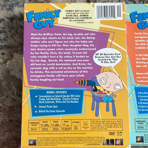 3/$10 Family Guy” Seasons 1,2,3 - Picture 3 of 4